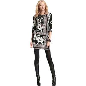 White House Black Market WHBM Drop Waist Floral Tunic Top or Dress Size XS VGC